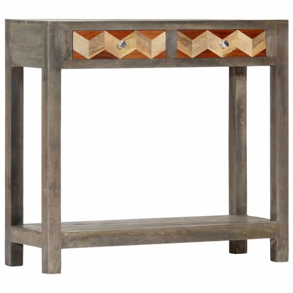Konsolentisch Grau 86x30x76 cm Massivholz Mango