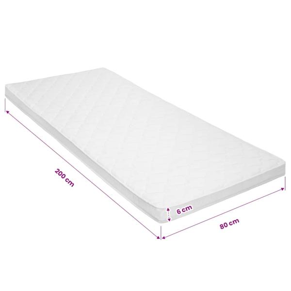 Matratzenauflage 80 x 200 cm Kaltschaum Ei-Profil 6 cm