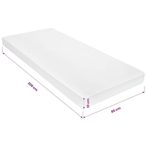 Matratze 80 x 200 cm 7 Zonen PU Schaum 10 cm H2 H3