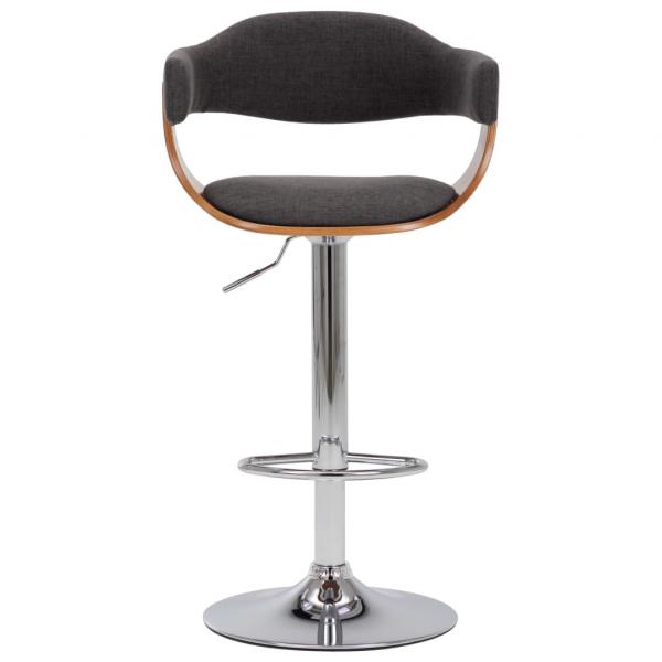 Barhocker 2 Stk. Grau Bugholz und Stoff 