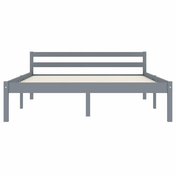 Massivholzbett Grau Kiefer 120x200 cm