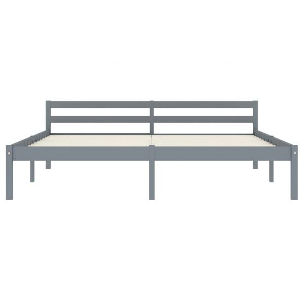 Massivholzbett Grau Kiefer 180x200 cm
