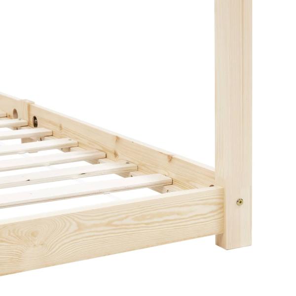 Kinder-Bettgestell Massivholz Kiefer 70 x 140 cm