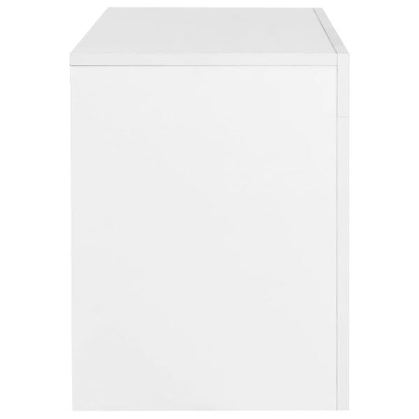 TV-Schrank mit LED-Leuchten Hochglanz-Weiß 130x35x45 cm