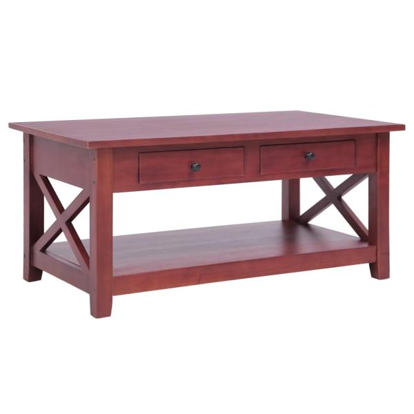 ARDEBO.de - Couchtisch Braun 100×55×46 cm Massivholz Mahagoni