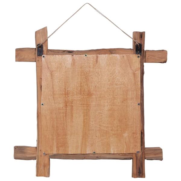 Holzspiegel Natur 70x70 cm Recyceltes Teakholz