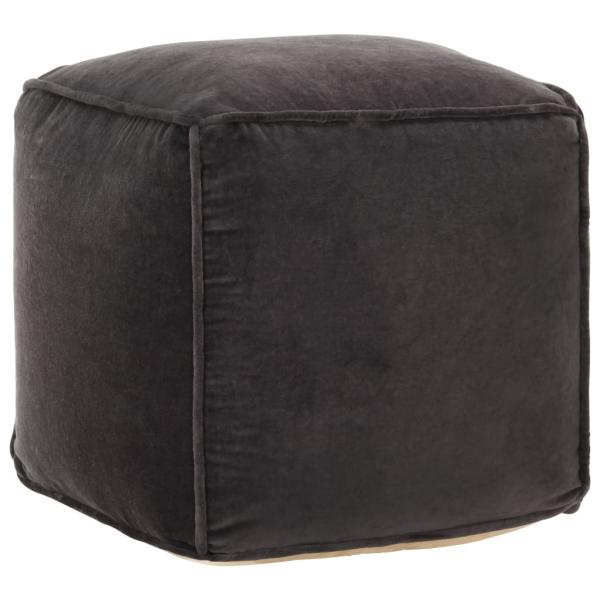 ARDEBO.de - Pouf Baumwollsamt 40x40x40 cm Anthrazit