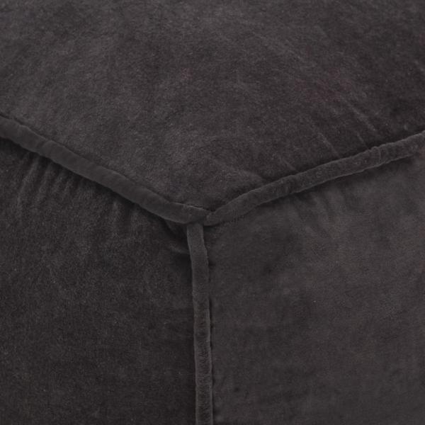 Pouf Baumwollsamt 40x40x40 cm Anthrazit