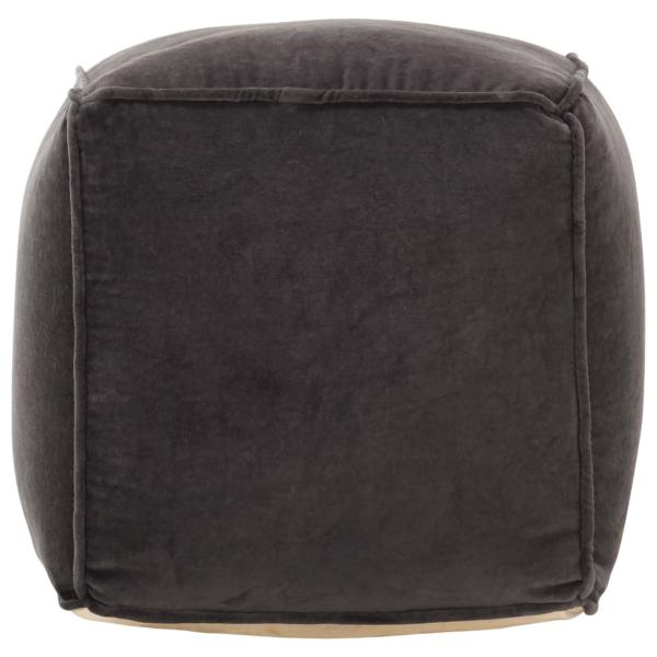 Pouf Baumwollsamt 40x40x40 cm Anthrazit