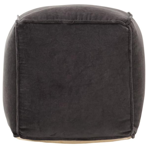 Pouf Baumwollsamt 40x40x40 cm Anthrazit