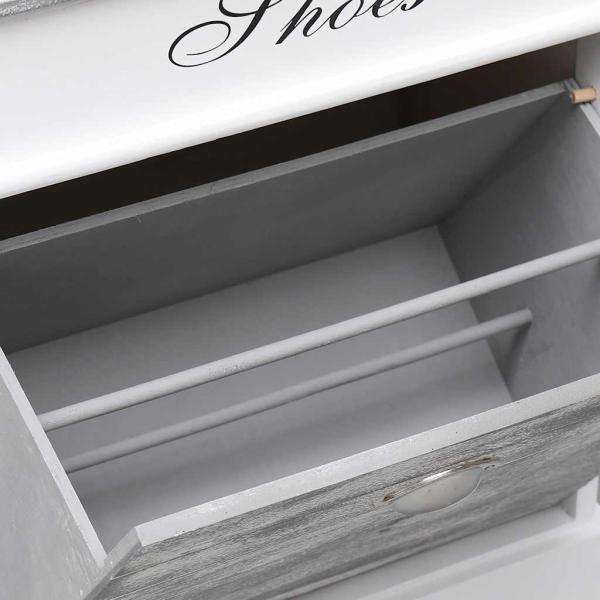 Schuhschrank Grau 50 x 28 x 58 cm Paulownia Holz