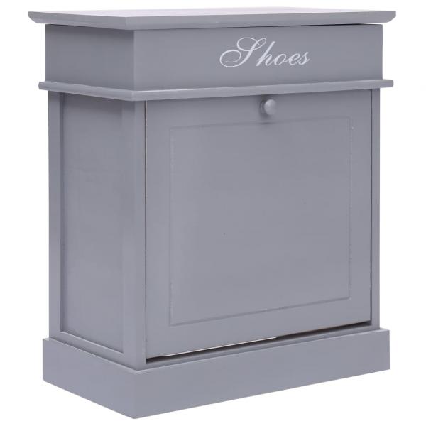 ARDEBO.de - Schuhschrank Grau 50 x 28 x 58 cm Paulownia Holz