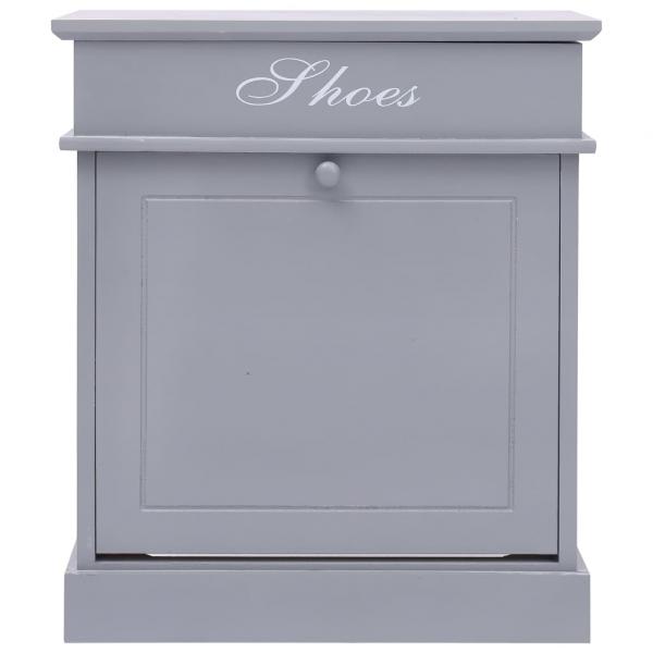 Schuhschrank Grau 50 x 28 x 58 cm Paulownia Holz