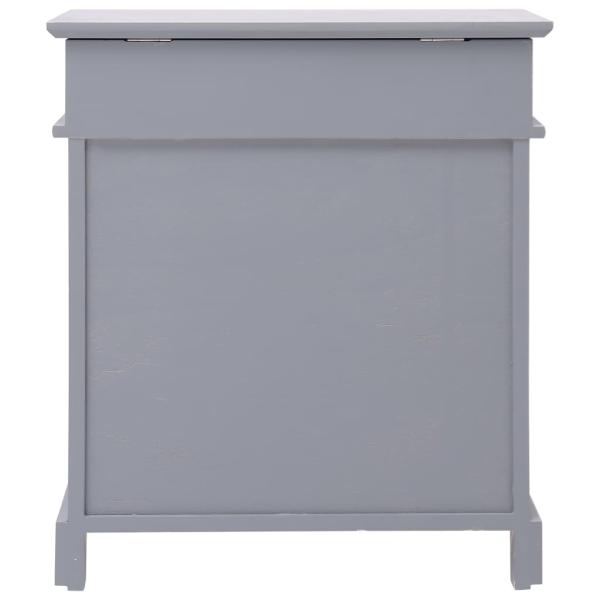 Schuhschrank Grau 50 x 28 x 58 cm Paulownia Holz