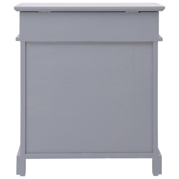 Schuhschrank Grau 50 x 28 x 58 cm Paulownia Holz