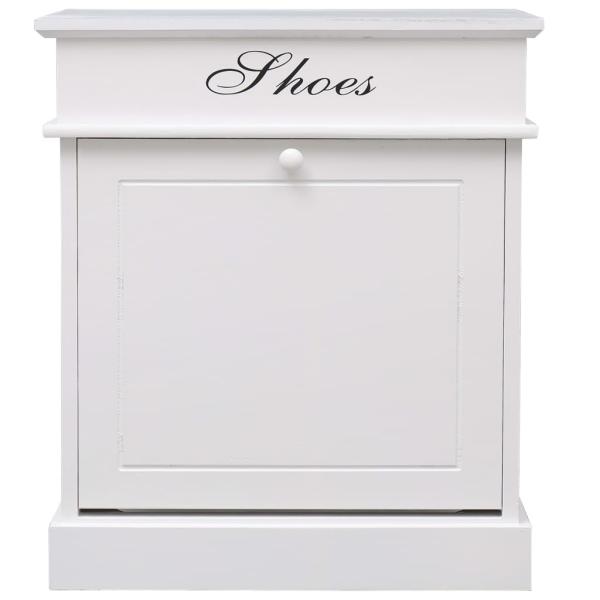 Schuhschrank Weiß 50 x 28 x 58 cm Paulownia Holz
