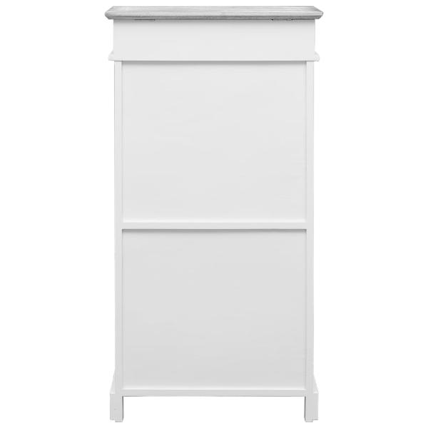 Schuhschrank Grau 50 x 28 x 98 cm Paulownia Holz