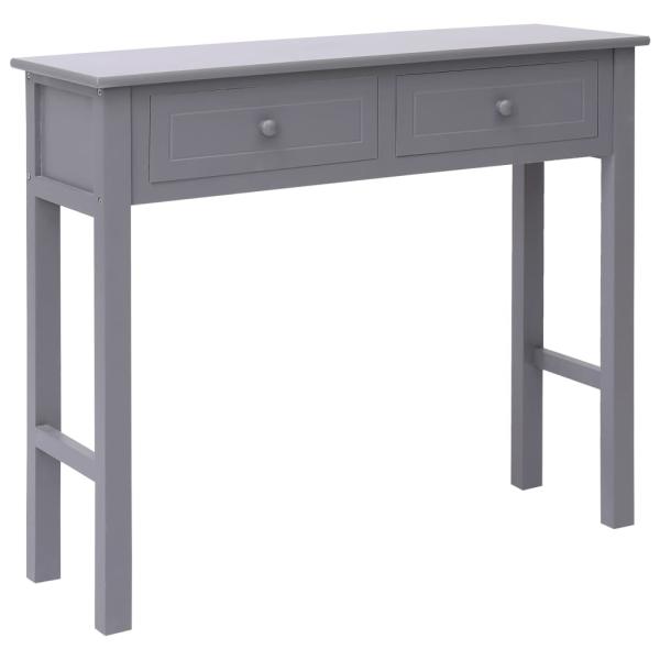 ARDEBO.de - Konsolentisch Grau 90×30×77 cm Holz