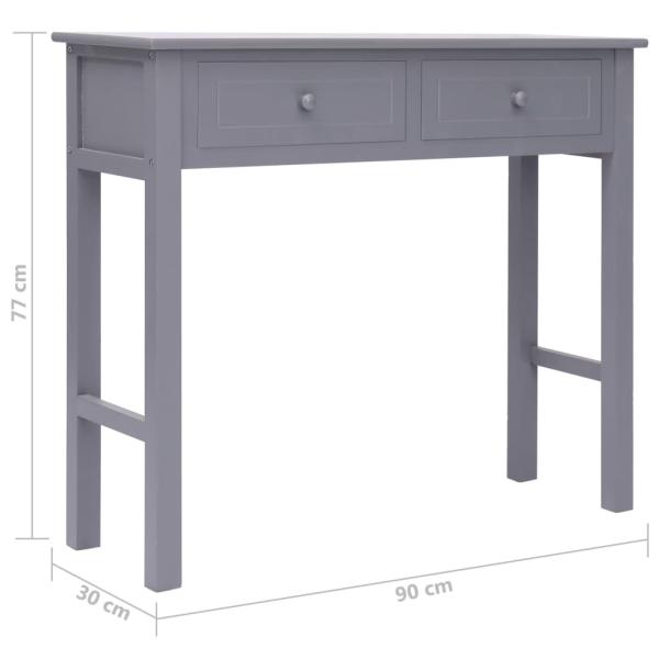 Konsolentisch Grau 90×30×77 cm Holz