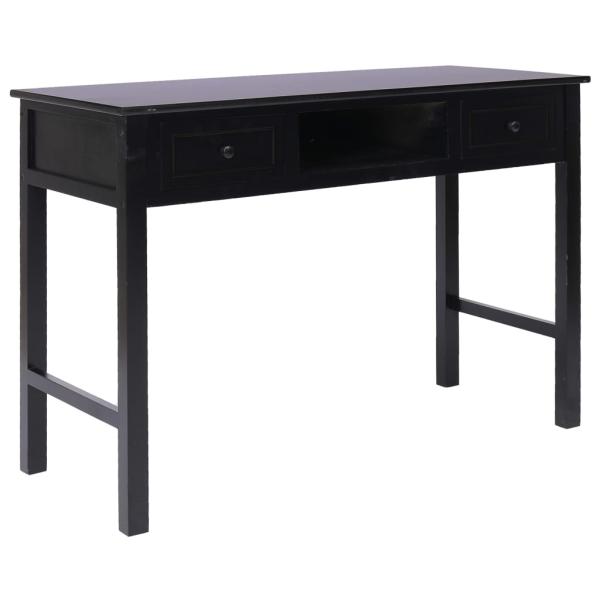 ARDEBO.de - Schreibtisch Schwarz 110×45×76 cm Holz