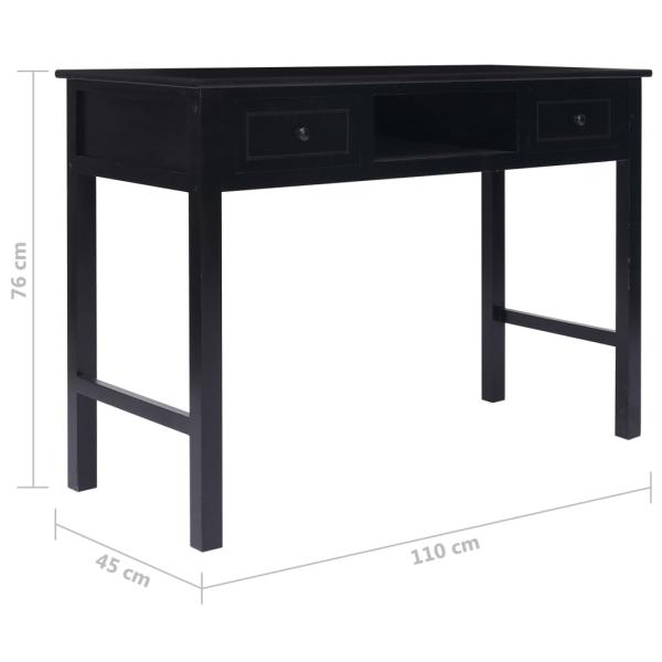 Schreibtisch Schwarz 110×45×76 cm Holz