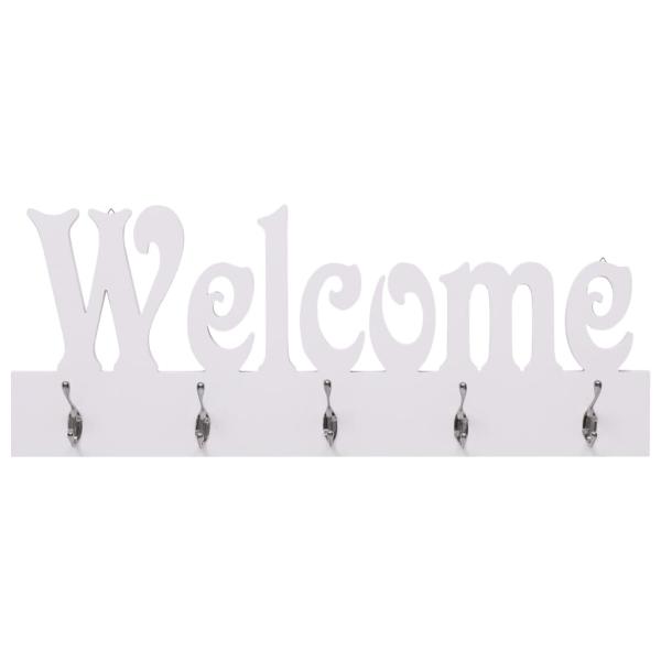 Wandgarderobe WELCOME Weiß 74 x 29,5 cm