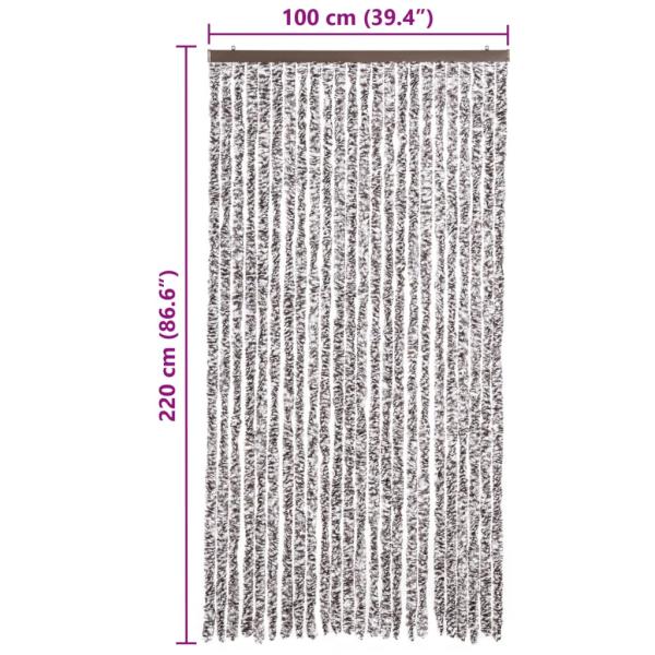 Insektenschutz-Vorhang Braun und Beige 100x220 cm Chenille