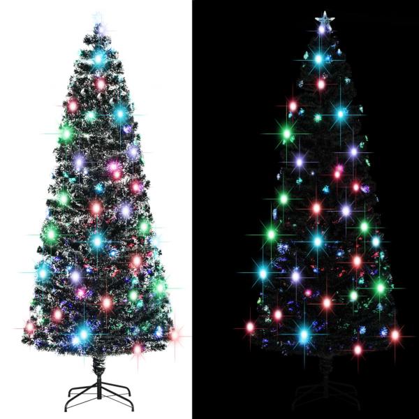 ARDEBO.de - Weihnachtsbaum mit Beleuchtung und Ständer 240 cm Glasfaser