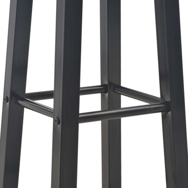 Barhocker 2 Stk. Schwarz MDF  