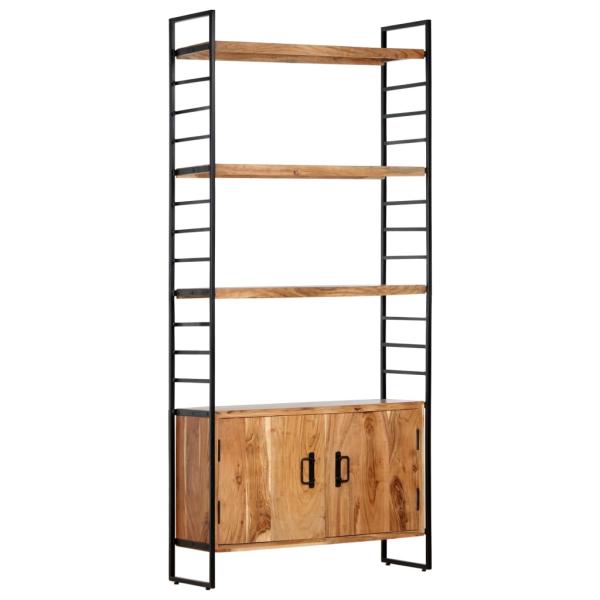 Bücherregal 4 Ebenen 80x30x180 cm Massivholz Akazie
