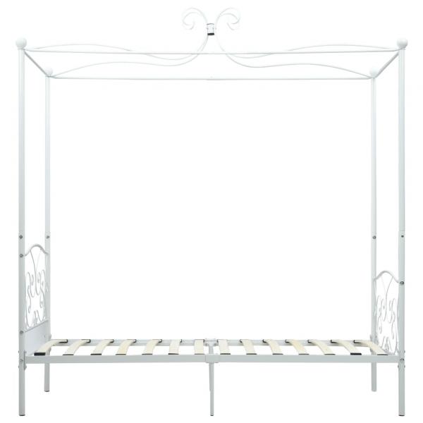 Himmelbett-Gestell Weiß Metall 90 x 200 cm