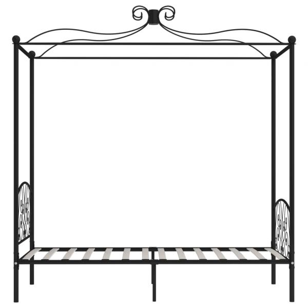 Himmelbett-Gestell Schwarz Metall 100 x 200 cm