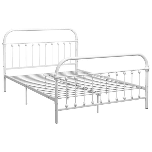 Bettgestell Weiß Metall 140×200 cm