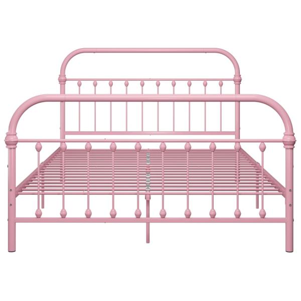 Bettgestell Rosa Metall 140×200 cm