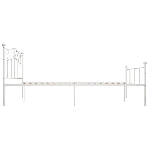 Bettgestell Weiß Metall 120x200 cm