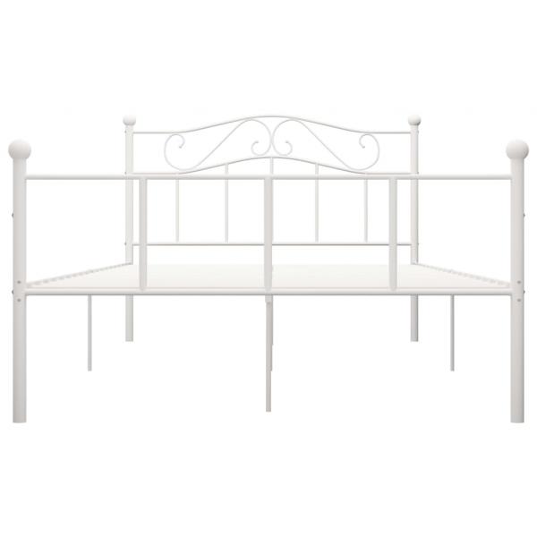 Bettgestell Weiß Metall 140×200 cm