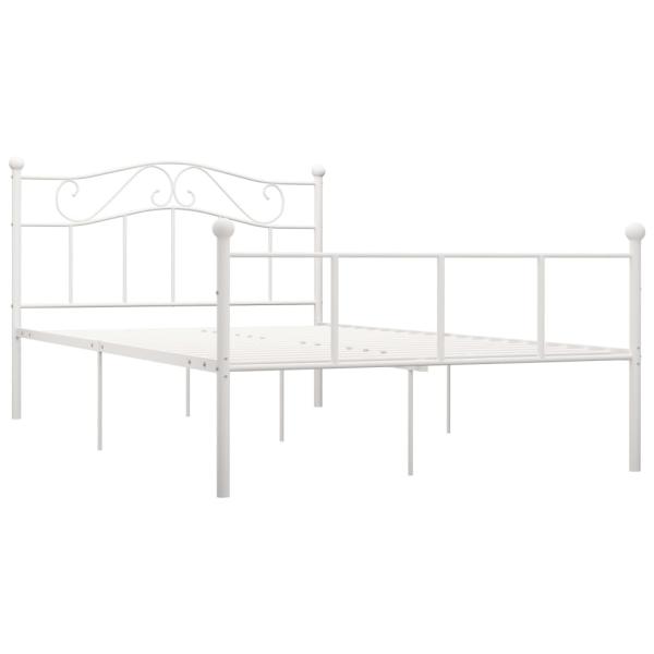 Bettgestell Weiß Metall 160×200 cm 