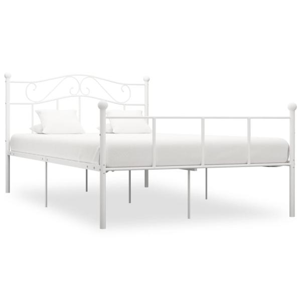Bettgestell Weiß Metall 160×200 cm 