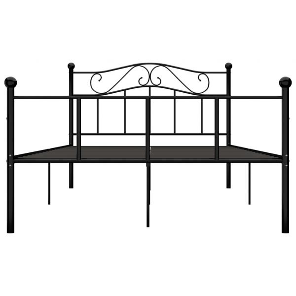 Bettgestell Schwarz Metall 140×200 cm