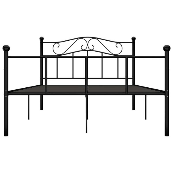 Bettgestell Schwarz Metall 160×200 cm