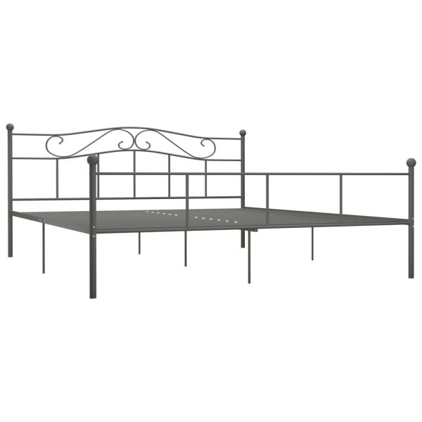 Bettgestell Grau Metall 180×200 cm