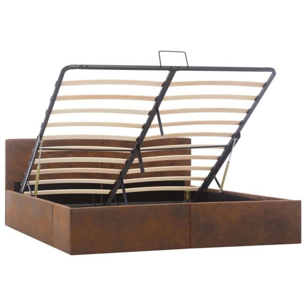 ARDEBO.de - Bettgestell Grau und Weiß Metall 100 × 200 cm