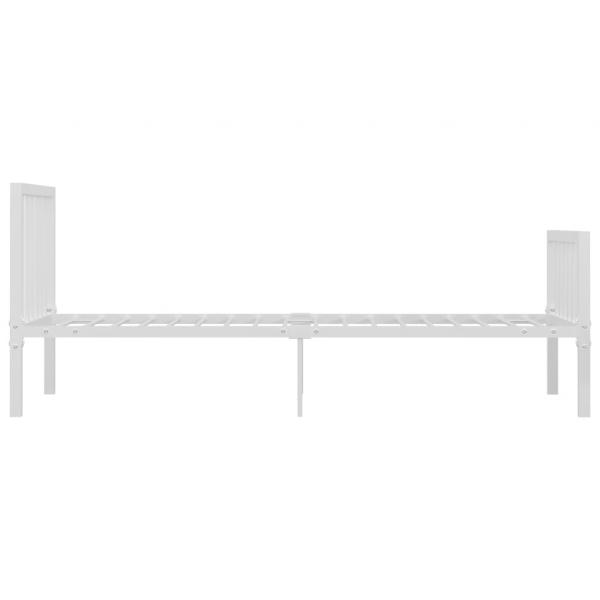 Bettgestell Weiß Metall 90×200 cm