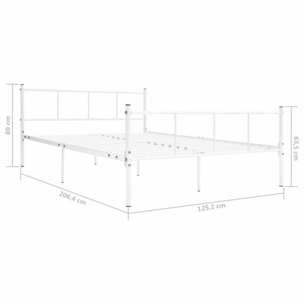 Bettgestell Weiß Metall 120x200 cm