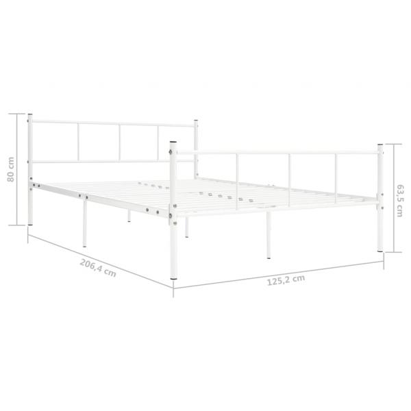 Bettgestell Weiß Metall 120x200 cm