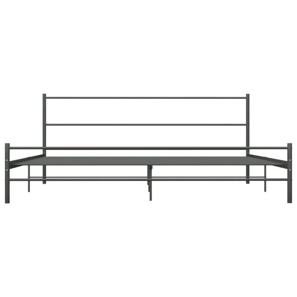 Bettgestell Grau Metall 180×200 cm