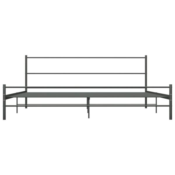 Bettgestell Grau Metall 200×200 cm