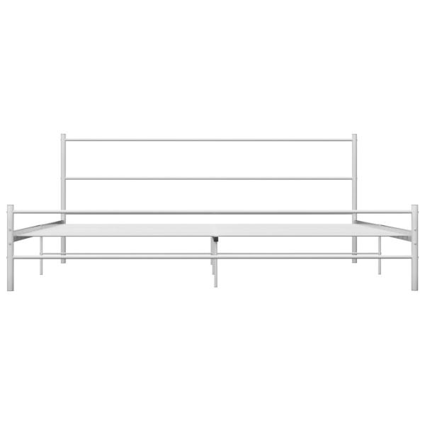 Bettgestell Weiß Metall 160×200 cm