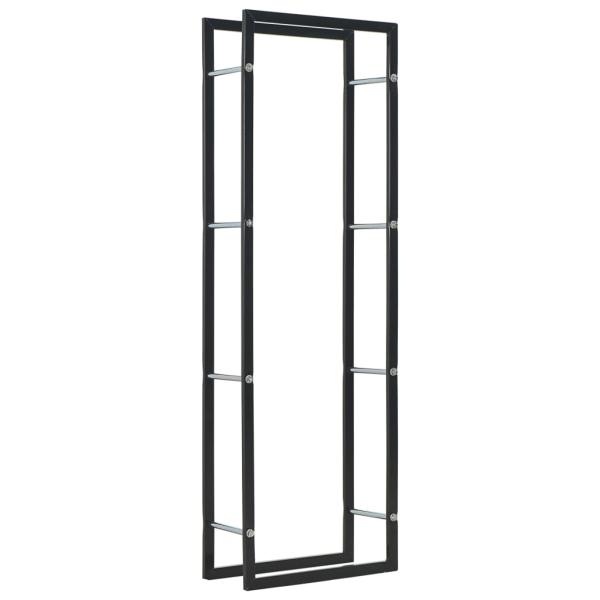 Brennholzregal Schwarz 50 x 20 x 150 cm Stahl  