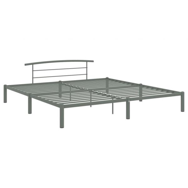 Bettgestell Grau Metall 200x200 cm